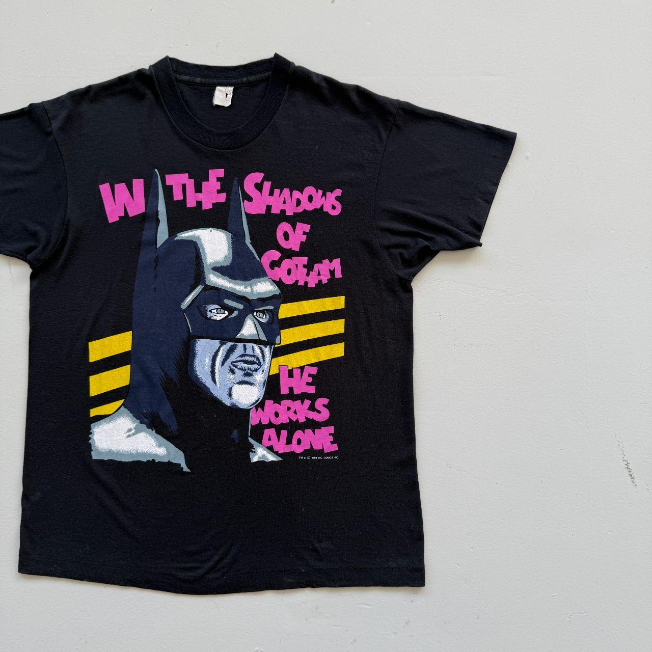 Black Batman 80s Vintage Comic Graphic T-Shirt - XL