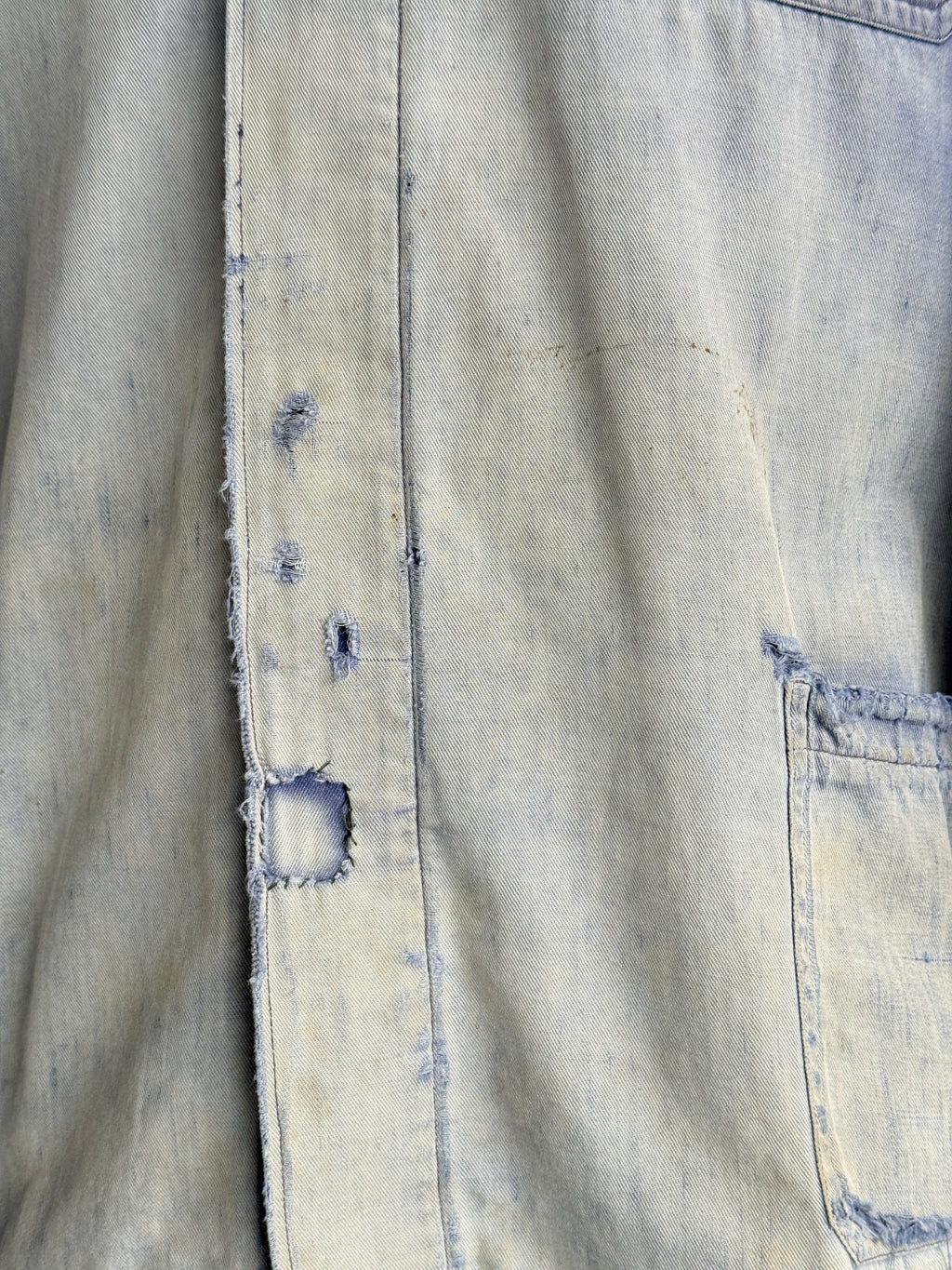 Thrashed Blue Lotus 1960's Vintage Workwear Chore Jacket CH546 - Small