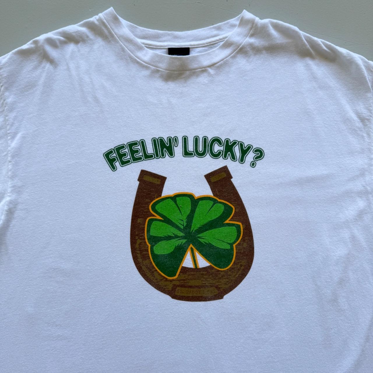 White St. Patrick's Day Vintage 90s T-shirt - XXL