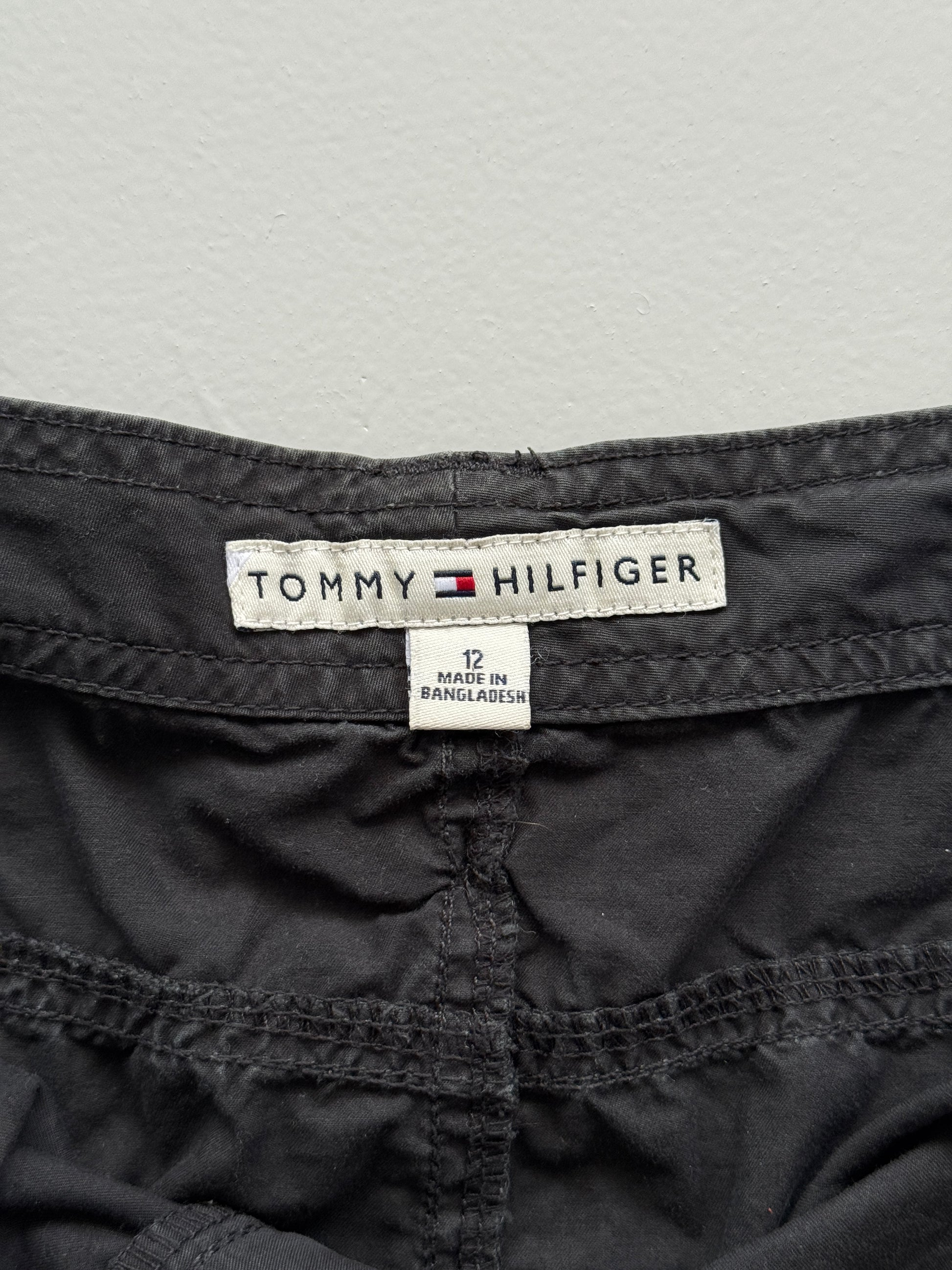 Black Tommy Hilfiger 00's Vintage Y2K Mini Skirt - Size 12
