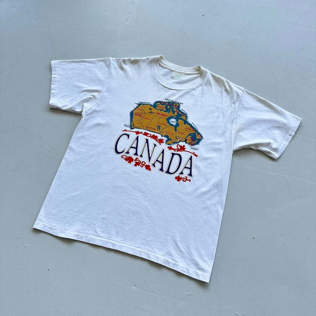 White Canada Tourist Vintage 90's T-shirt - XL