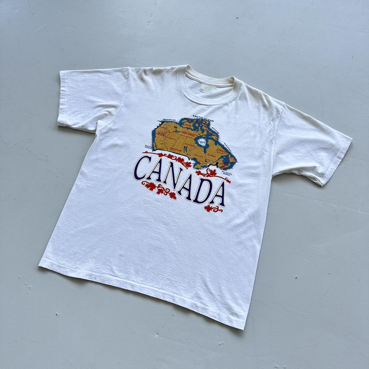 White Canada Tourist Vintage 90's T-shirt - XL