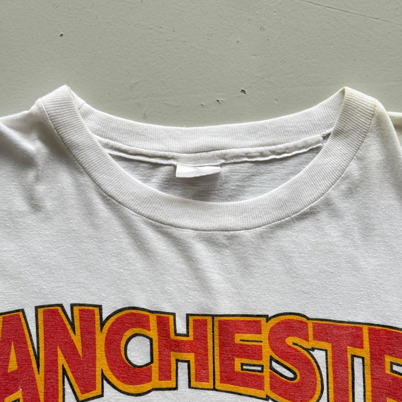 White Manchester United 90s Vintage FA Cup Champions T-Shirt - Large