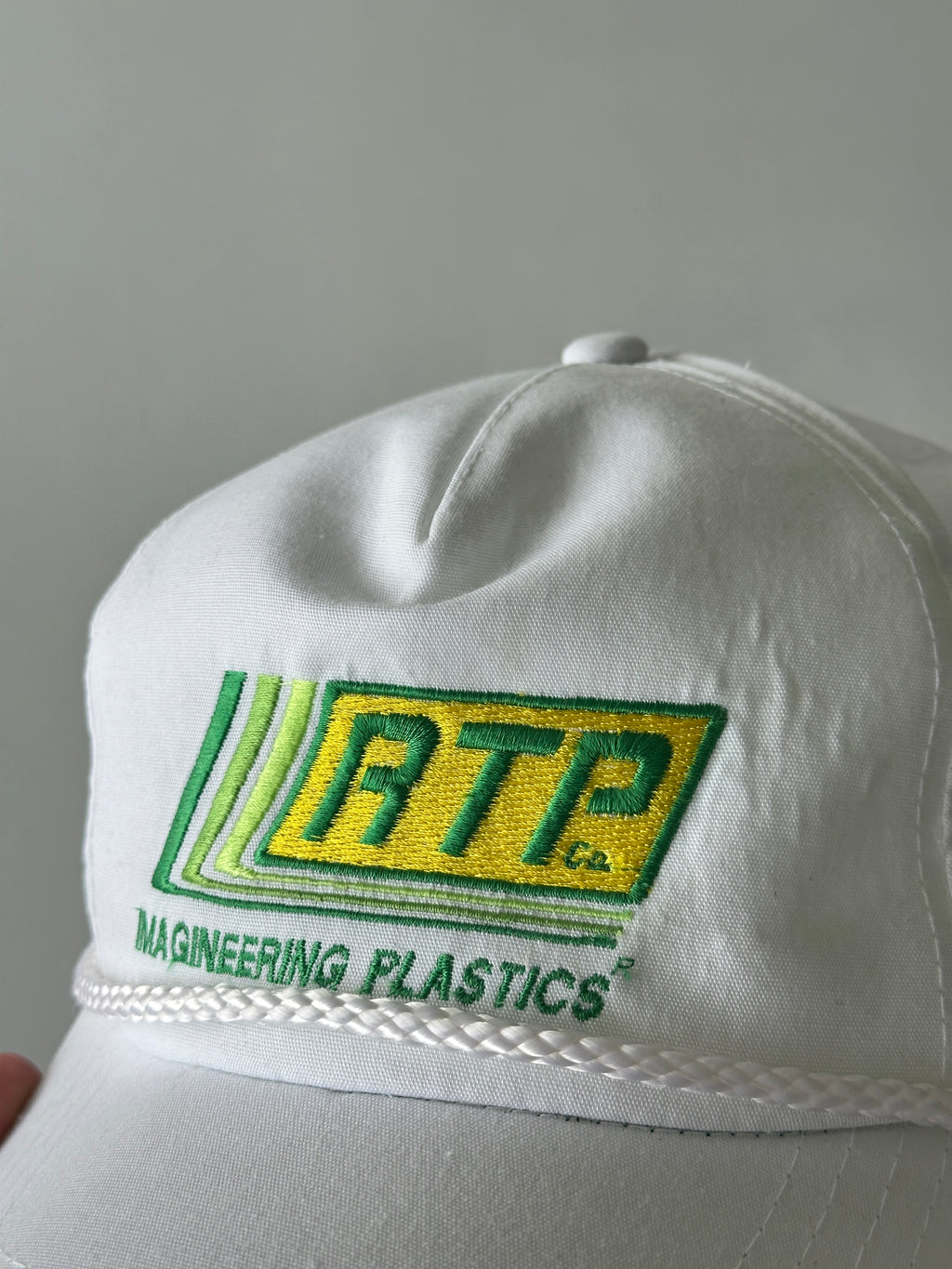 White RTP Co. Imagineering Plastics 90's Vintage SnapBack Trucker Cap