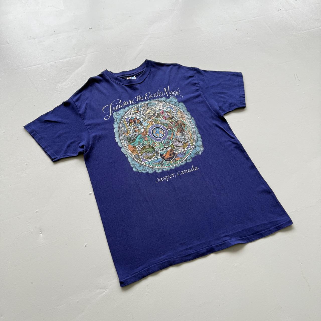 Purple Earth's Magic 90s Vintage Graphic Tourist T-Shirt - XL