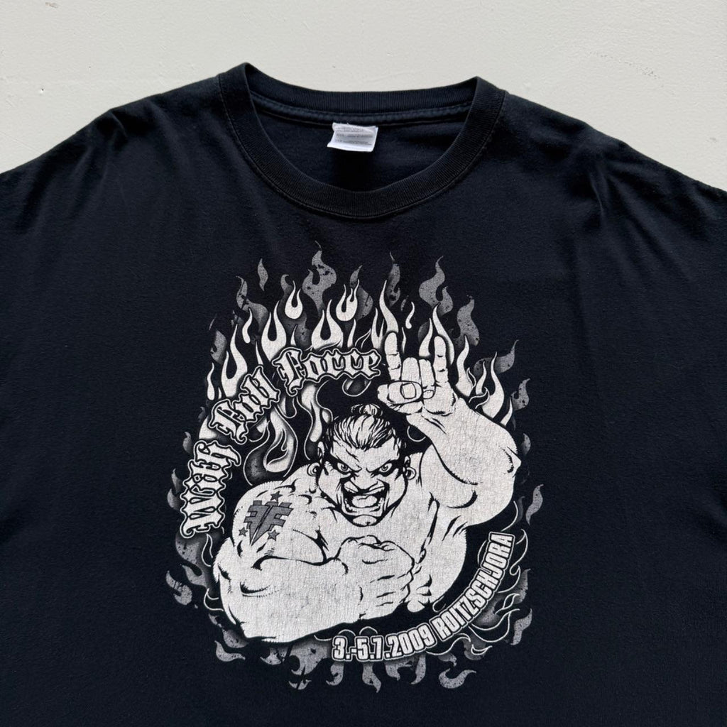 Black With Force Metal 00s Vintage Festival Graphic T-Shirt - Large