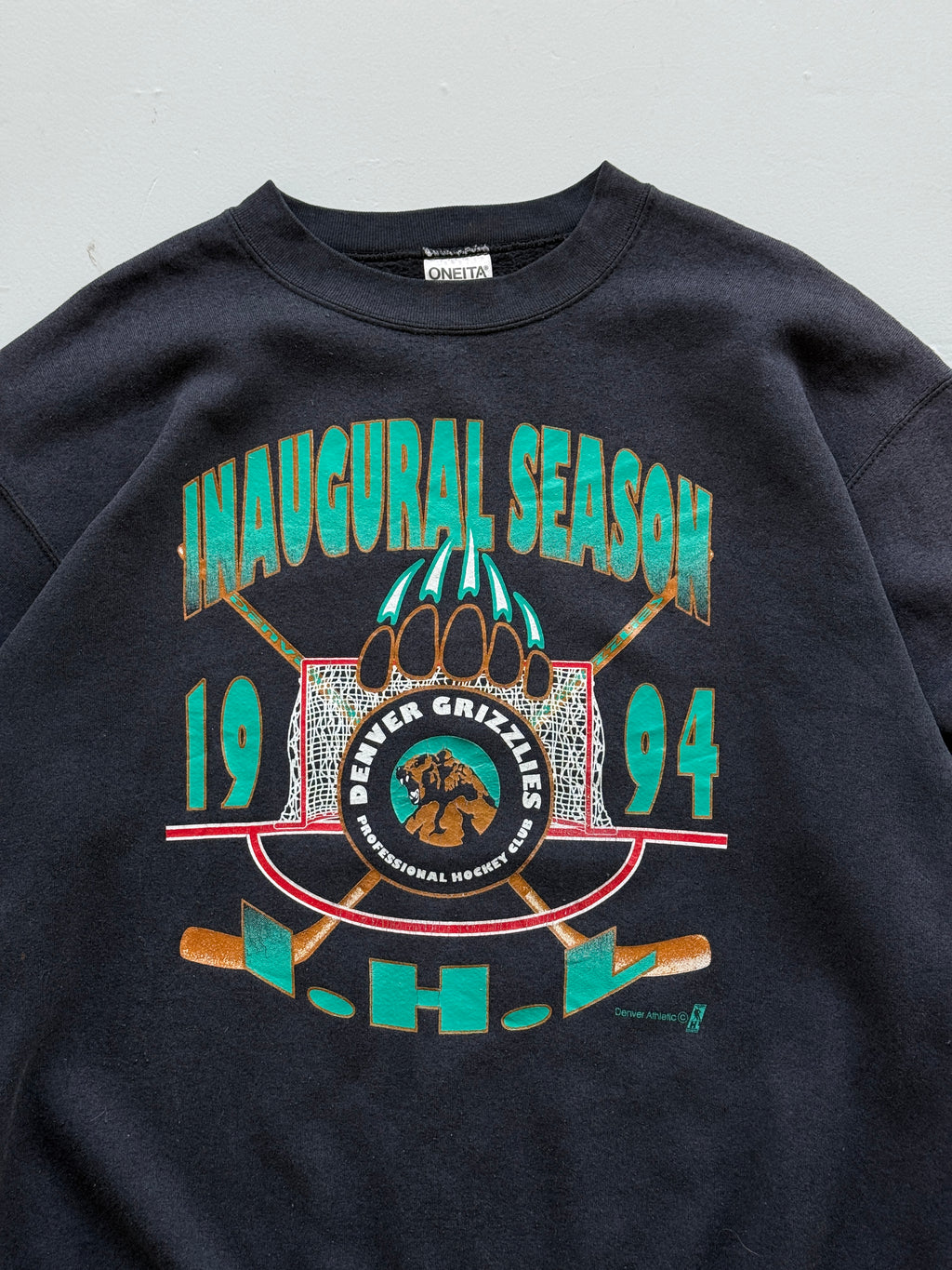 Denver Grizzlies IHL 1994 Inaugural Season Vintage Sweatshirt - Large