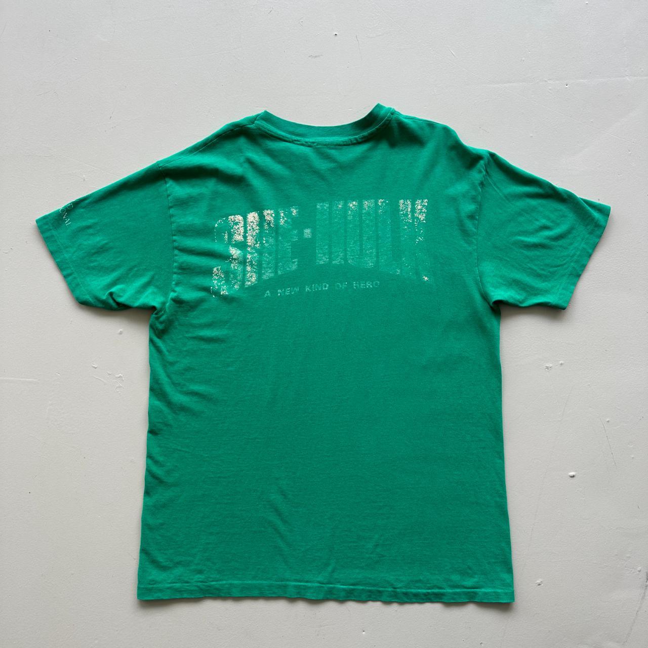Green Bridgette Nielsen She Hulk Comic Book 90s Vintage T-shirt - XL