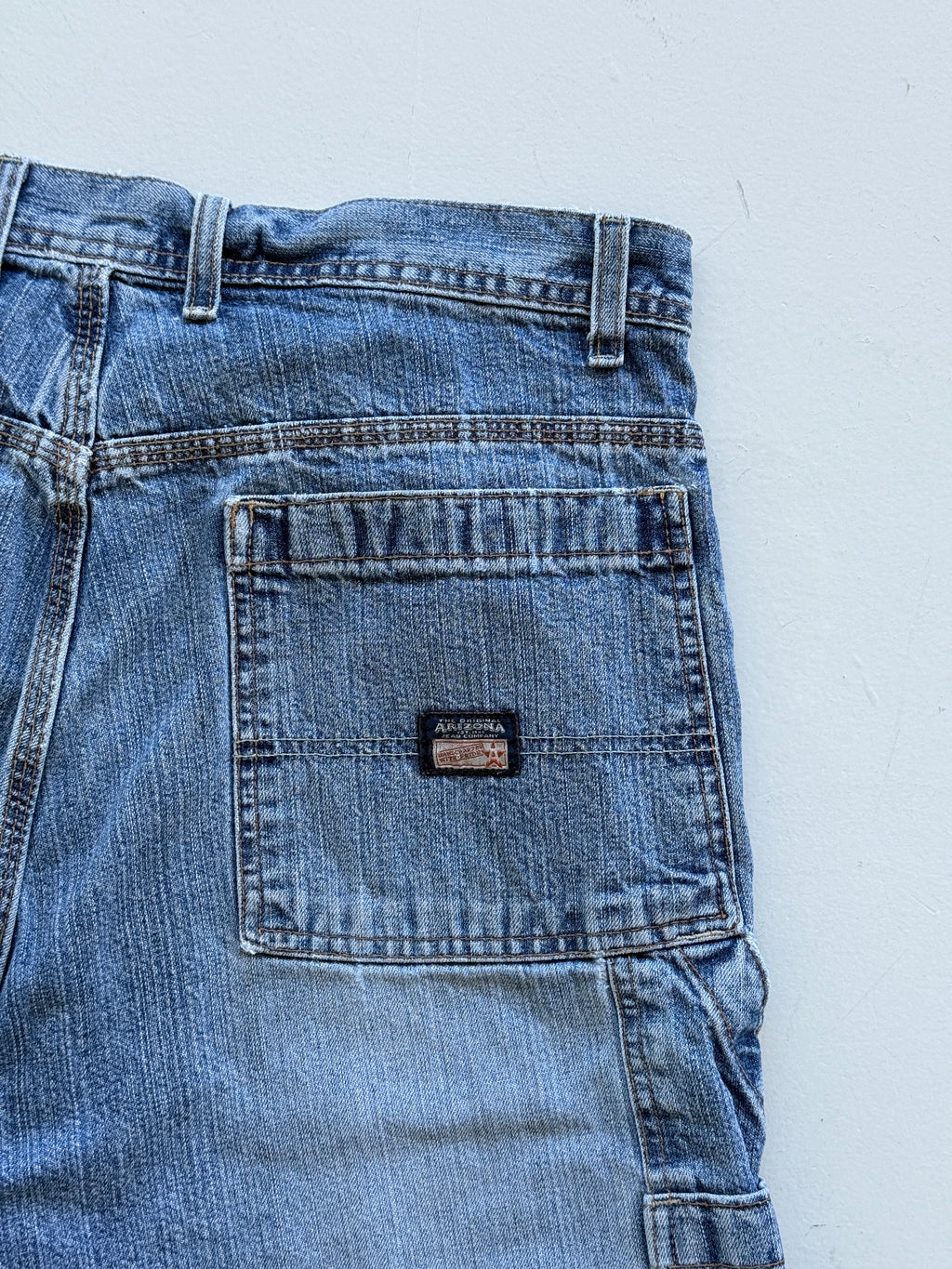 Blue Arizona 00's Vintage Y2K Baggy Carpenter Denim Shorts - W34 x L9