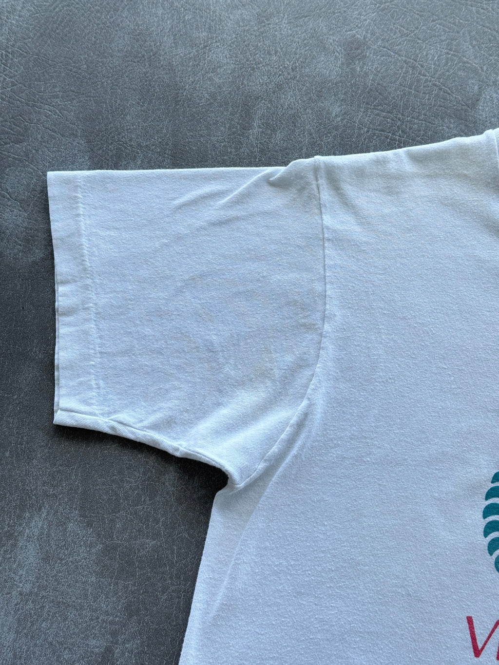 White Visit India Tourism Year 1991 Vintage Single Stitch Graphic T-Shirt - Smal