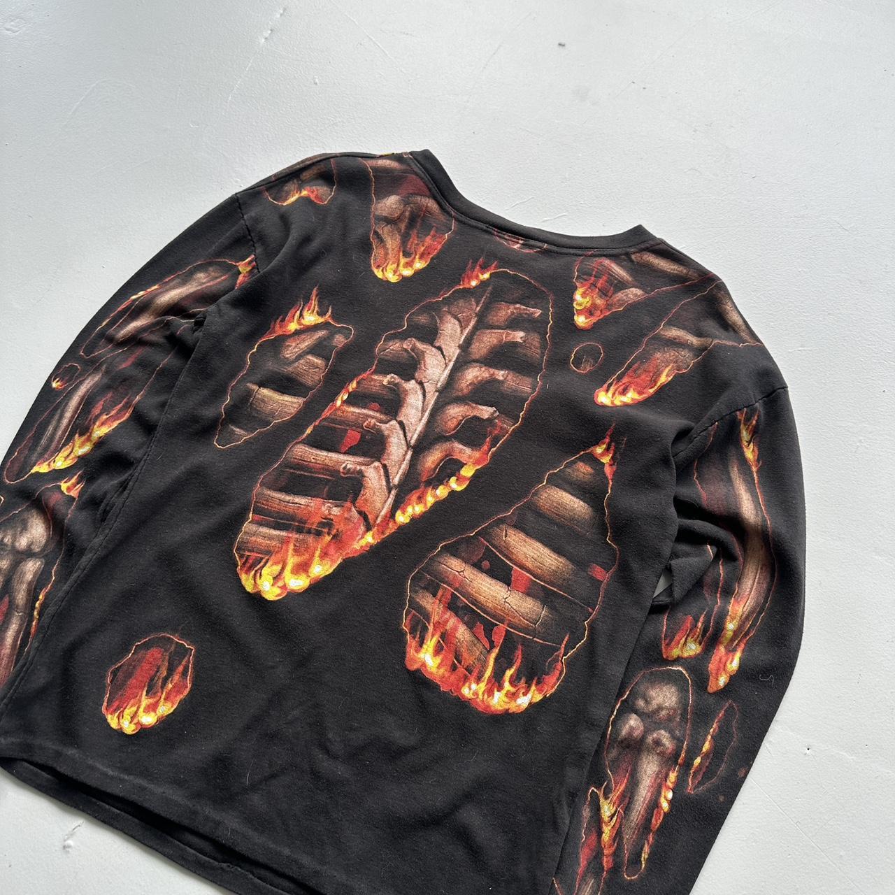 Black Gothic Y2K Long sleeve 00s Vintage Womens T-shirt - Size 12