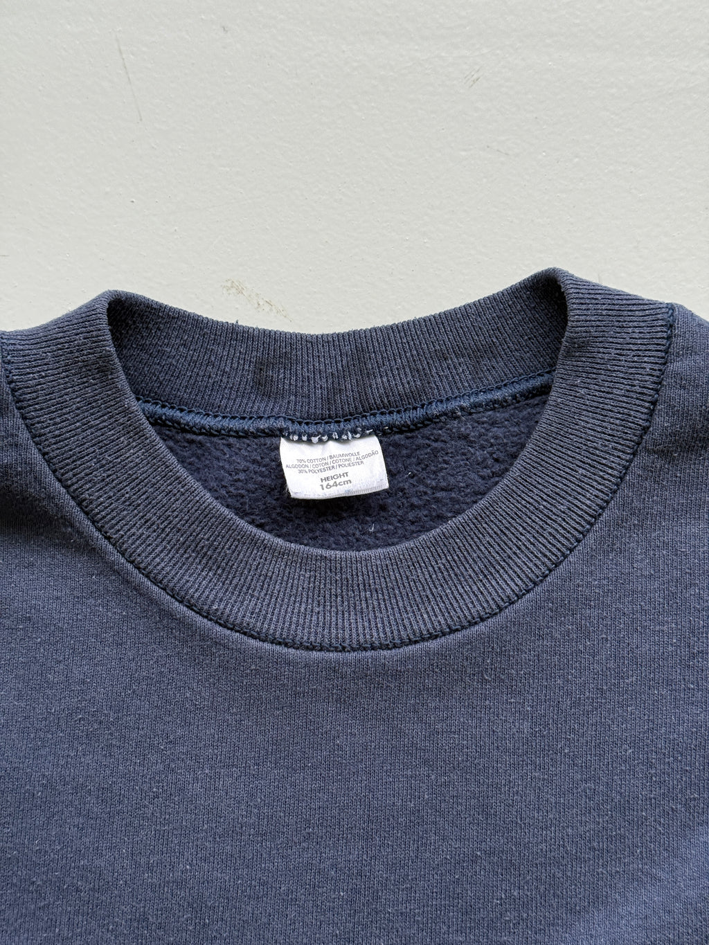 Faded Navy Horse Graphic 90's Vintage Sweatshirt - Small