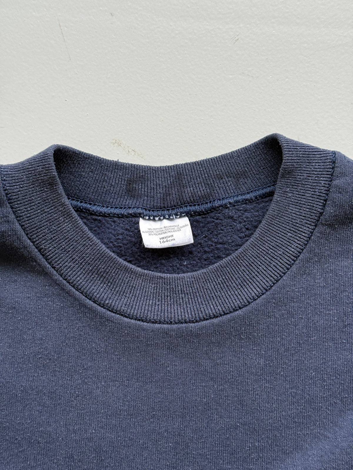 Faded Navy Horse Graphic 90's Vintage Sweatshirt - Small