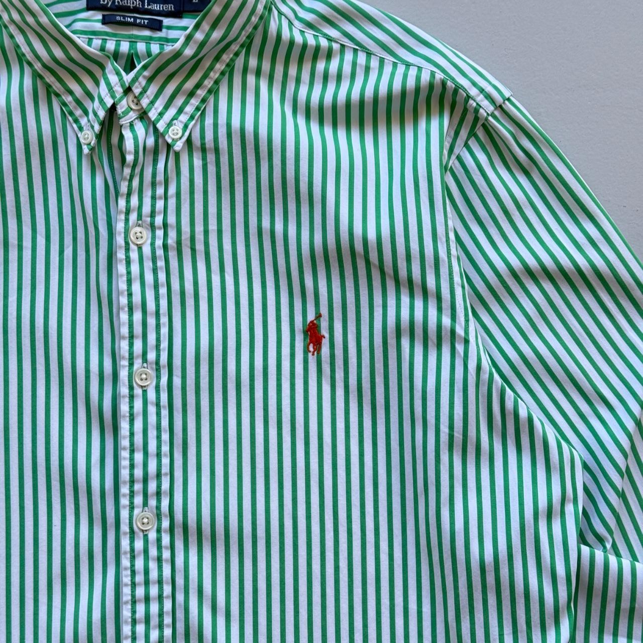 Green /White Ralph Lauren 90's Oxford Shirt - Large
