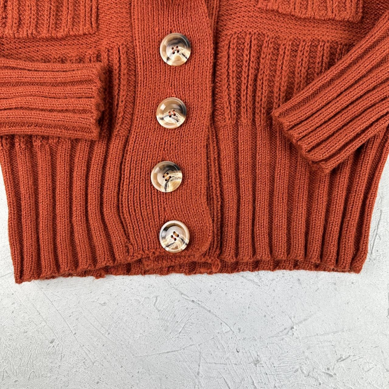 Vintage Knitted Y2K Orange Top - Small Size 8