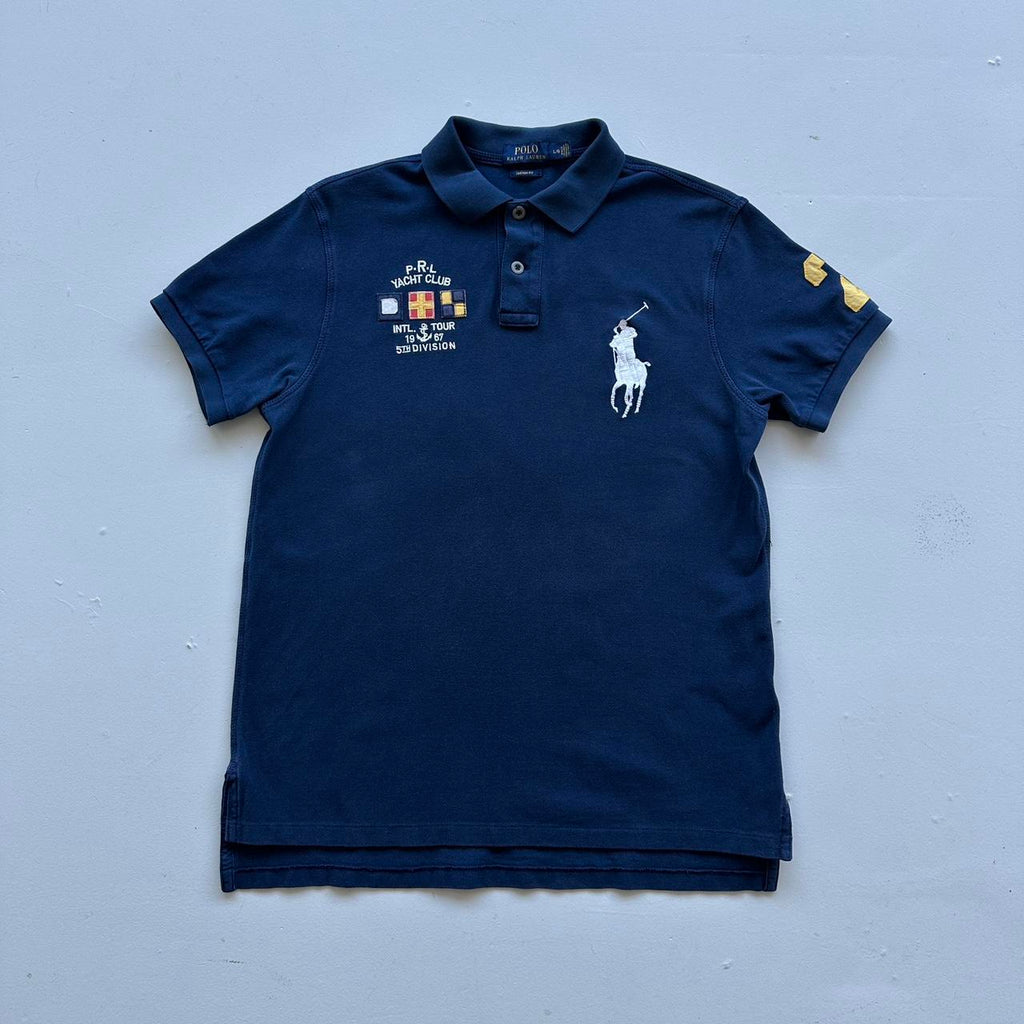 Navy Ralph Lauren Big Pony 00’s Vintage Polo Shirt - Medium