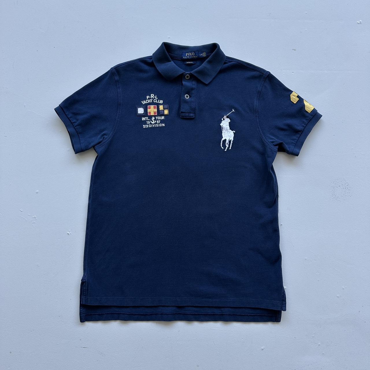 Navy Ralph Lauren Big Pony 00’s Vintage Polo Shirt - Medium
