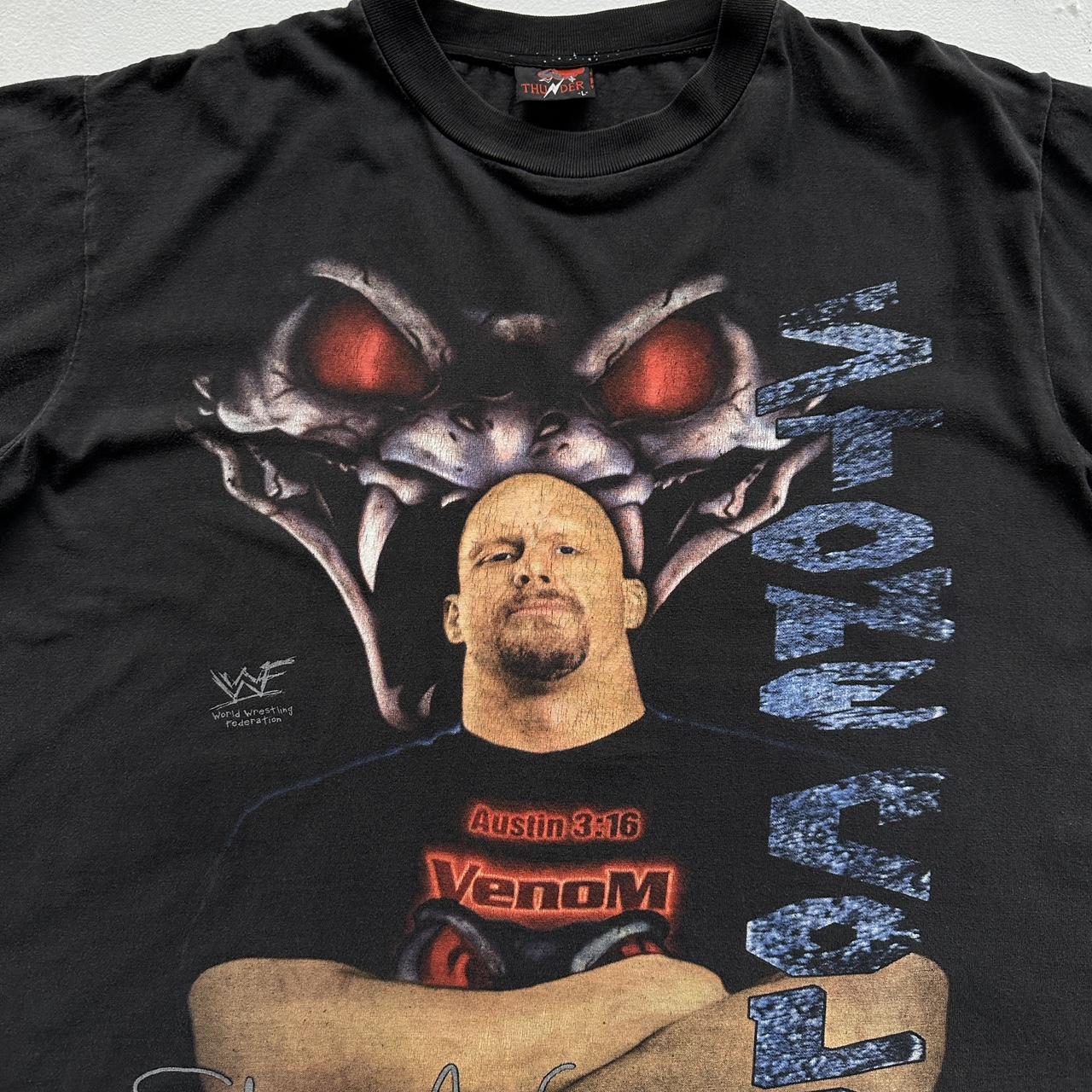 Black WWF Stone Cold Steve Austin Vintage Graphic T-Shirt - Large/XL Boxy