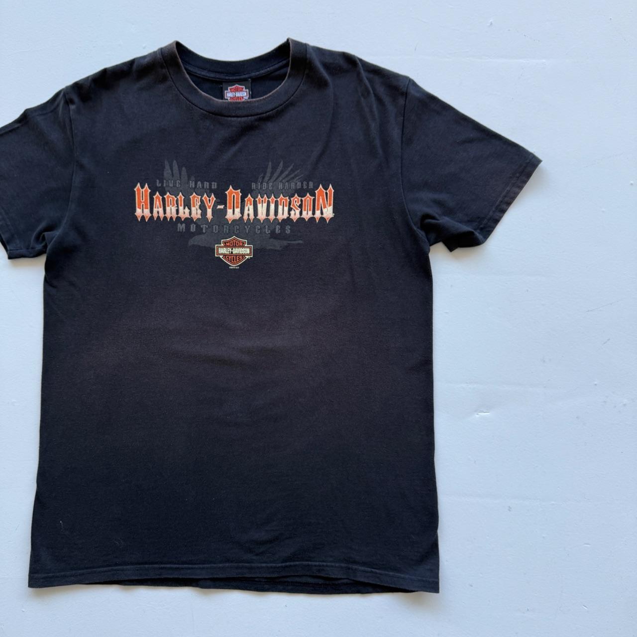 Black Harley Davidson 90s Vintage Graphic T-shirt - Large