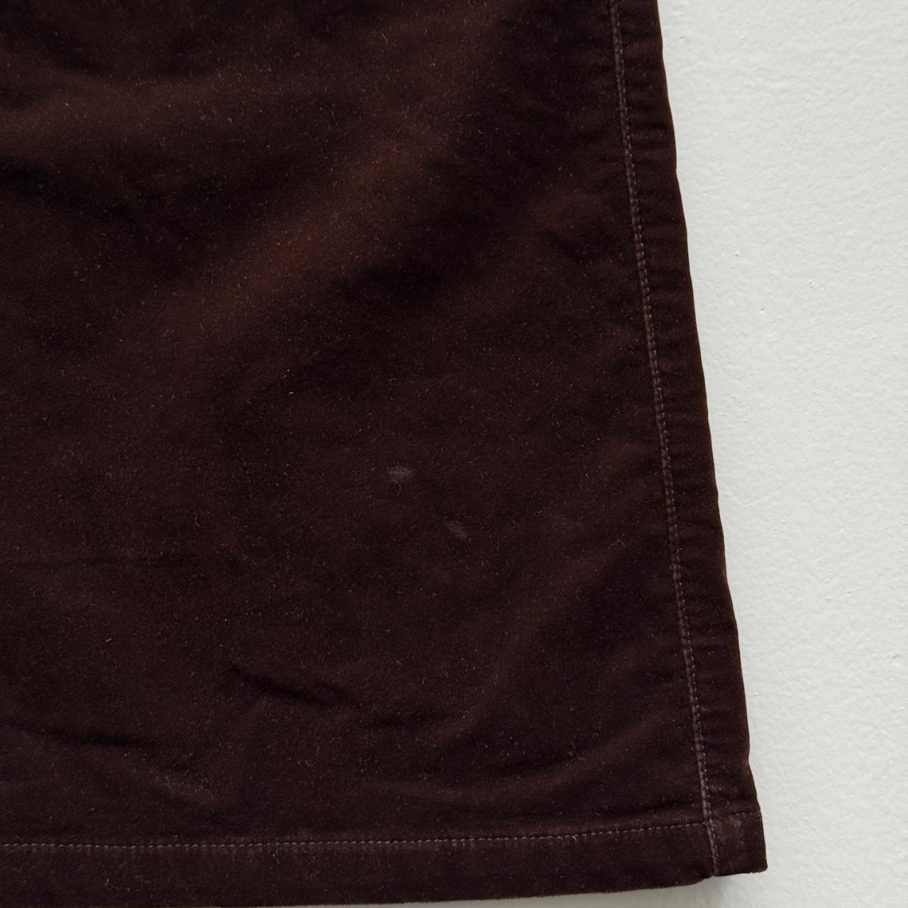 Brown Vintage Velvet Skirt - W25 L18 Size 6