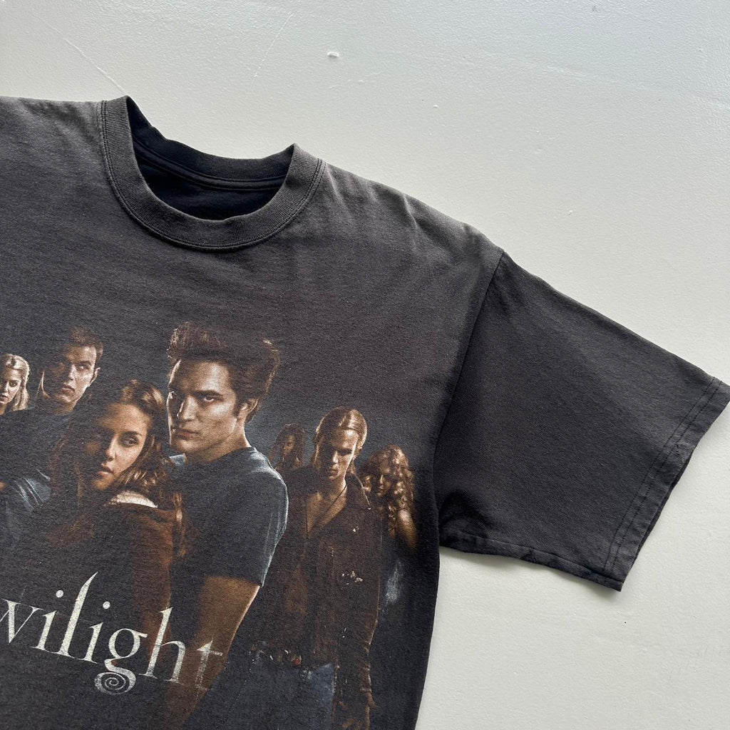 Black Faded Twilight Movie Promo Vintage 00's Graphic T-shirt - Large