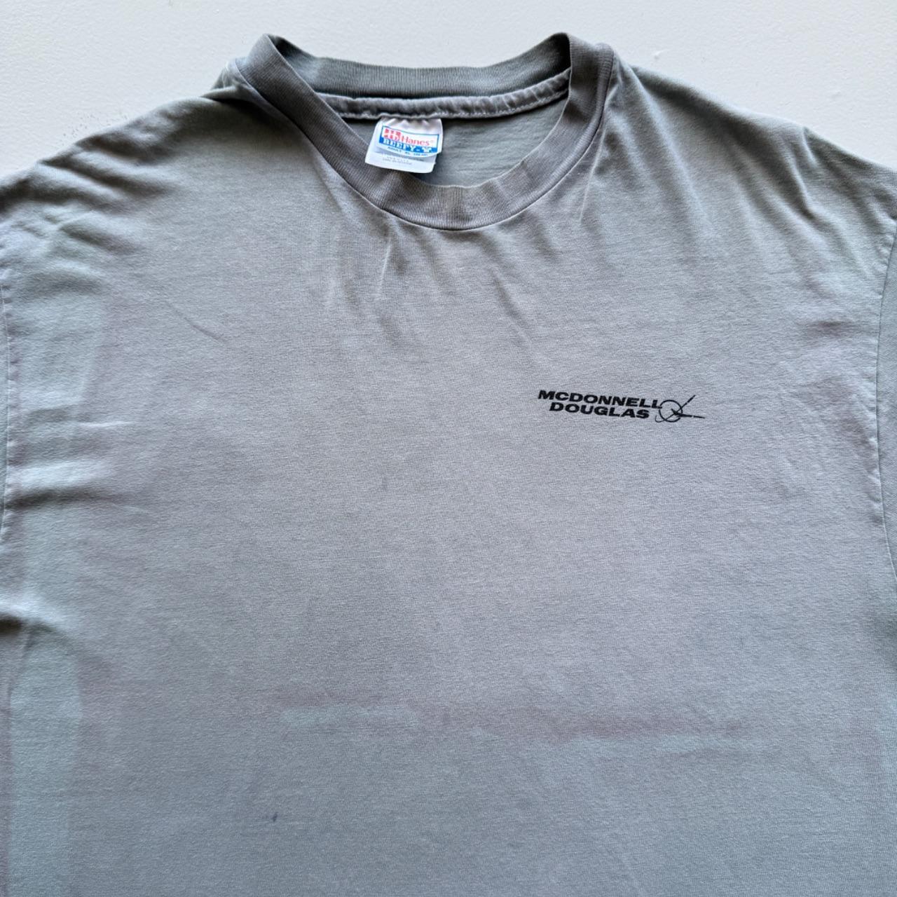 Blue Grey Overdyed Huntington Beach 90's Graphic Vintage T-shirt - XL