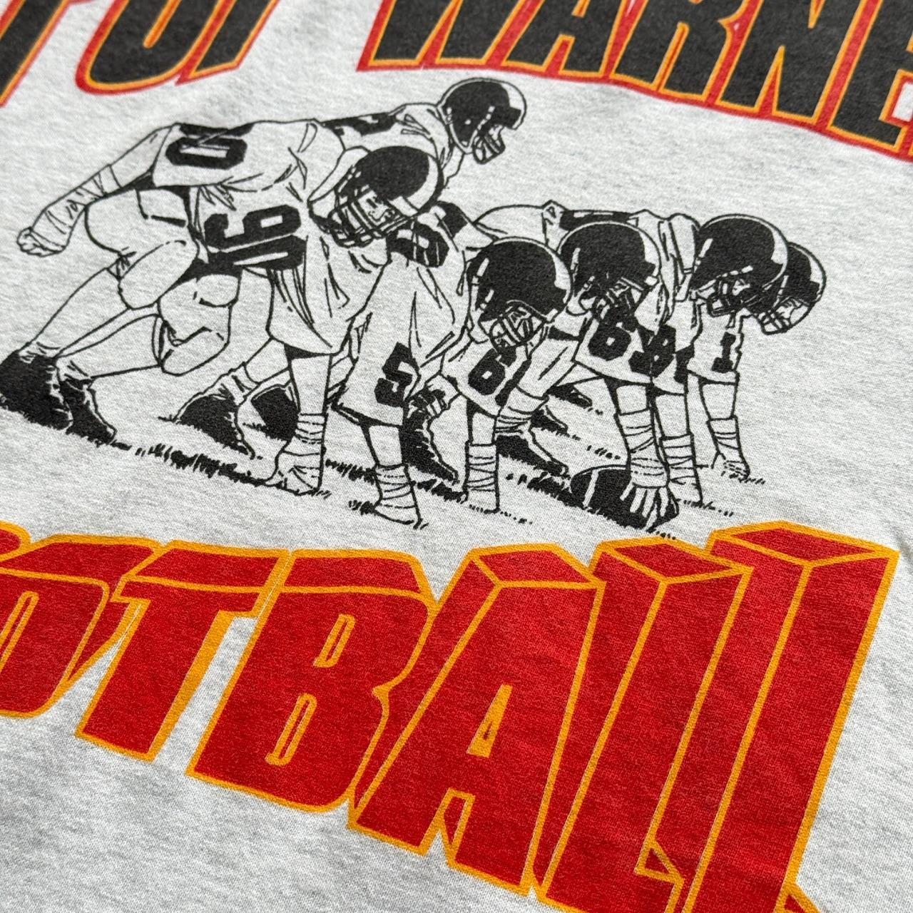 Grey Pop Warner 90s Vintage Graphic T-Shirt - Large