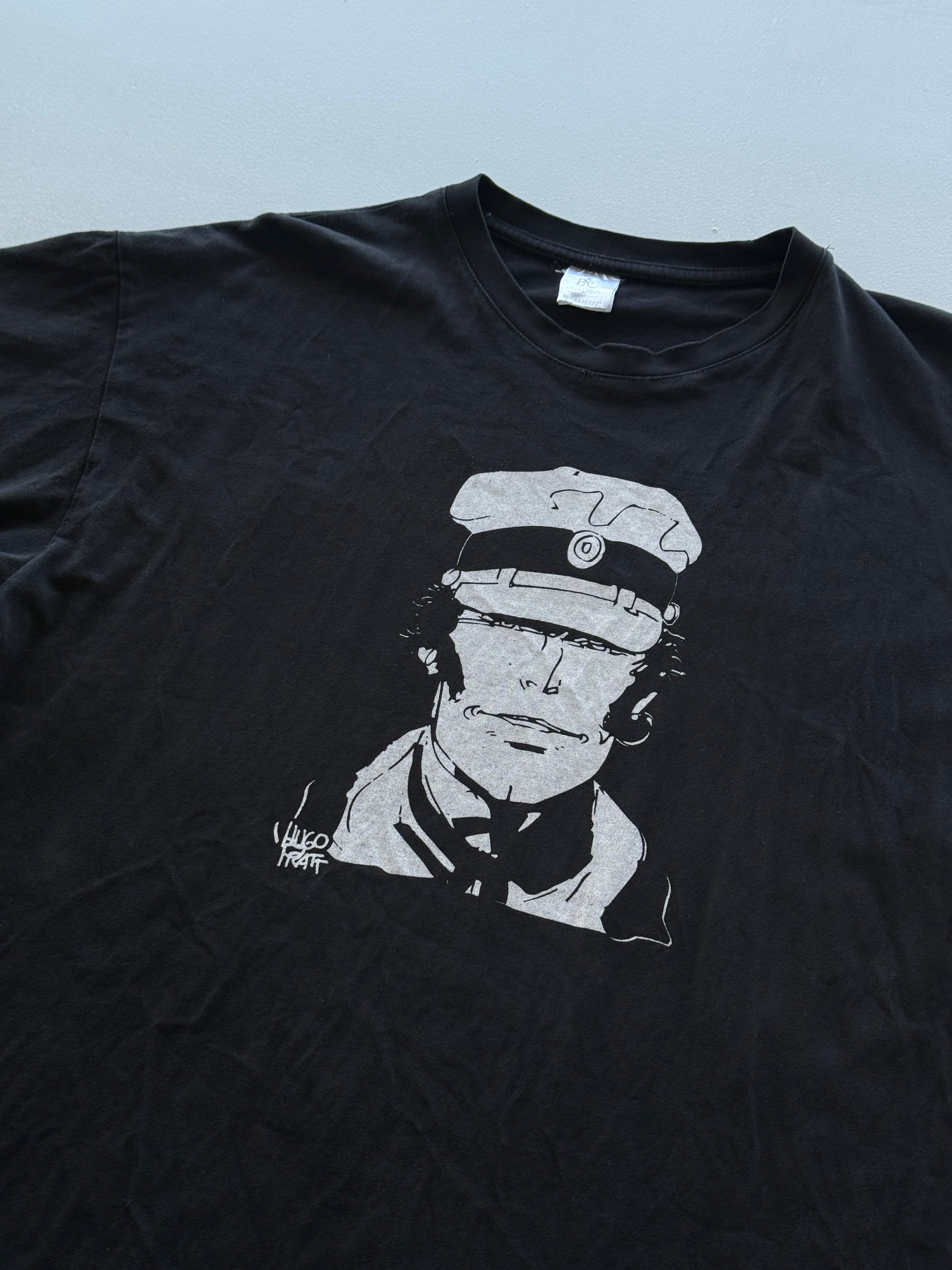 Black Corto Maltese Hugo Pratt Vintage Graphic T-Shirt - Large