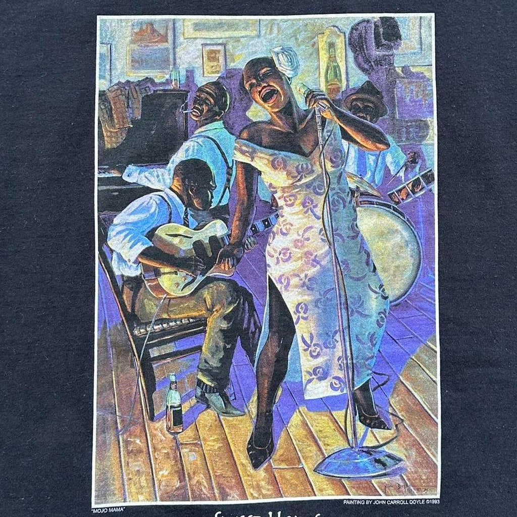 Black Chicago Blues 90s Vintage T-shirt - Large