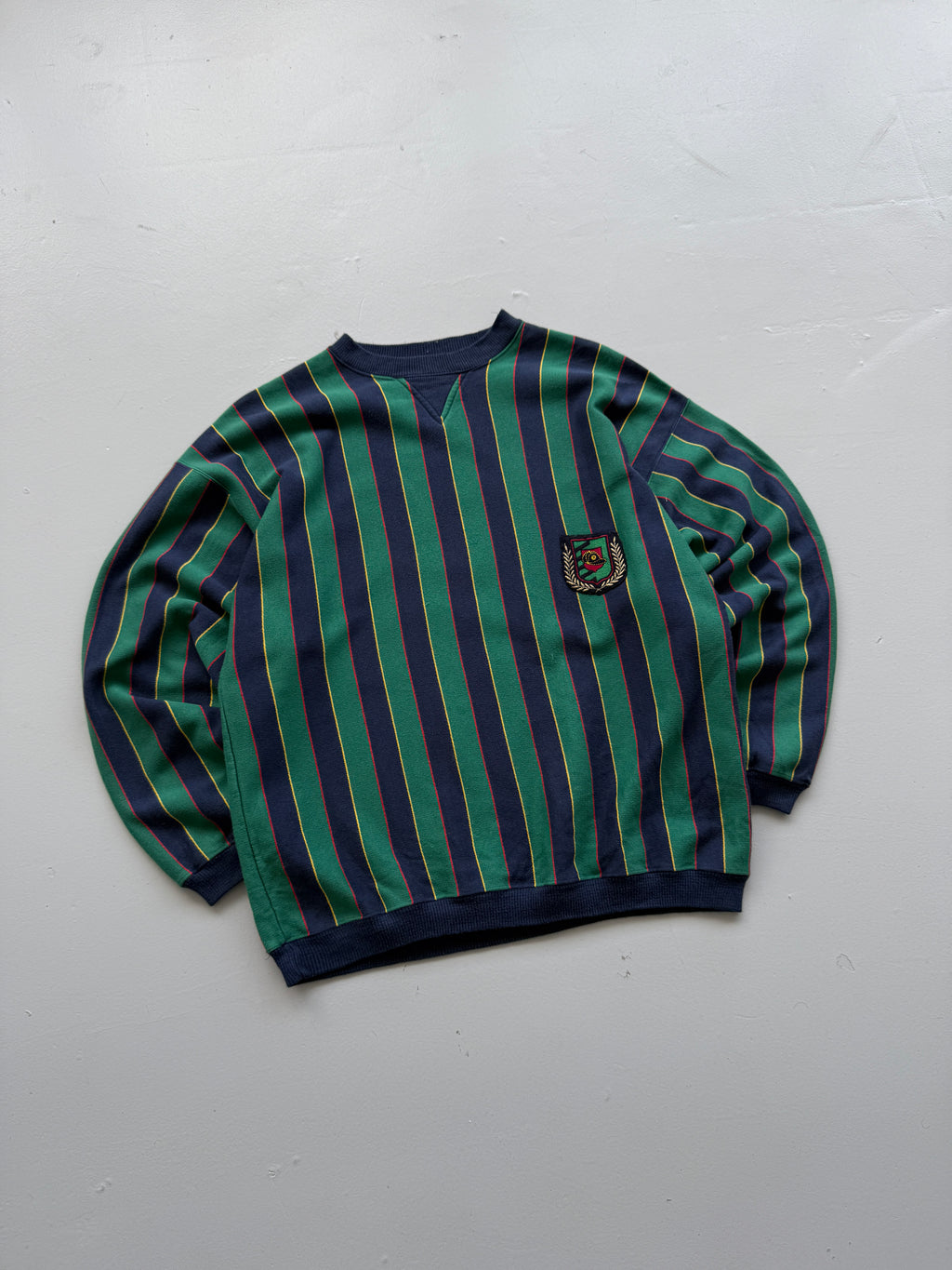 Daniel Hechter Paris Striped 80's Vintage Sweatshirt - Small