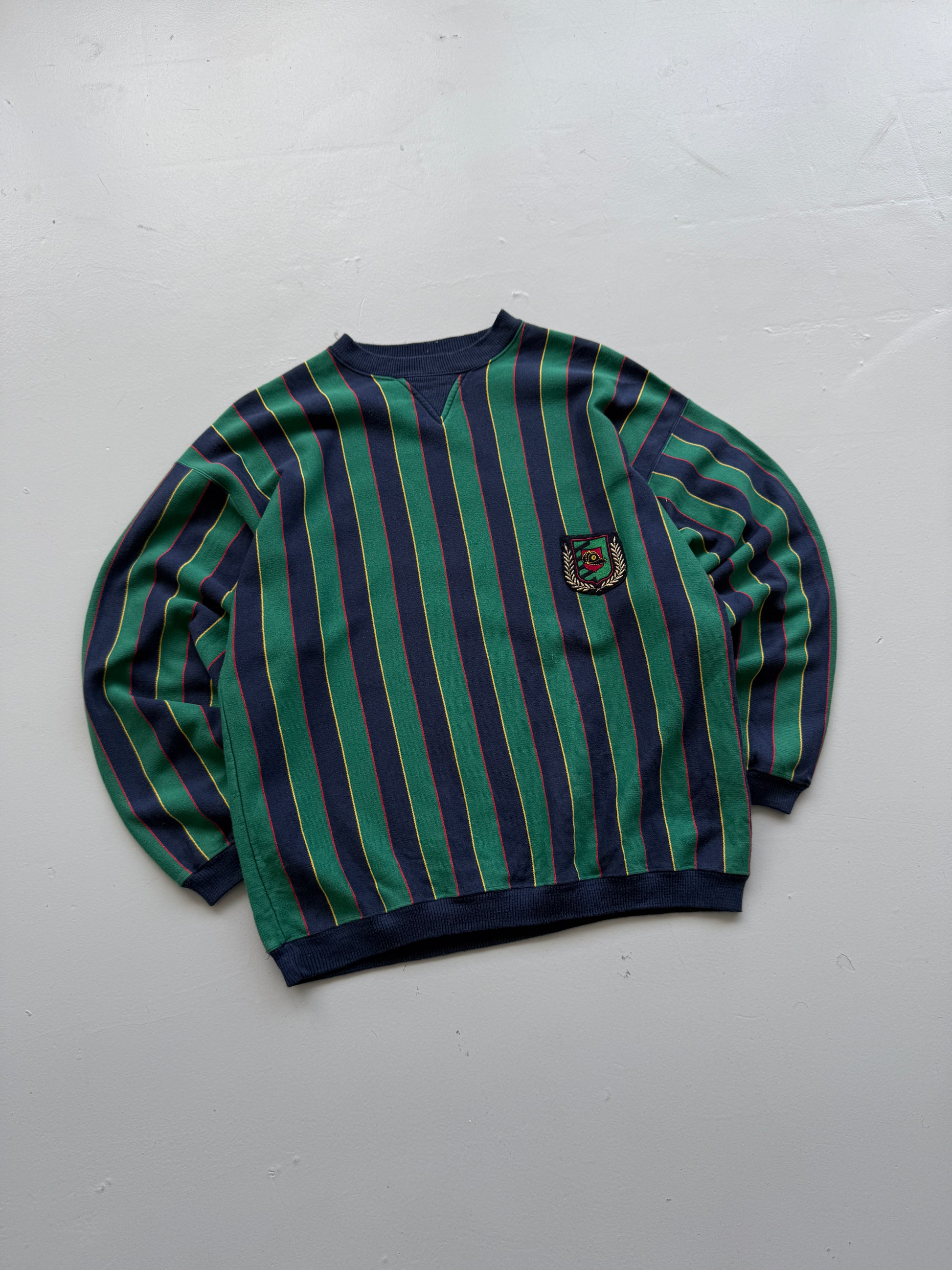 Daniel Hechter Paris Striped 80's Vintage Sweatshirt - Small