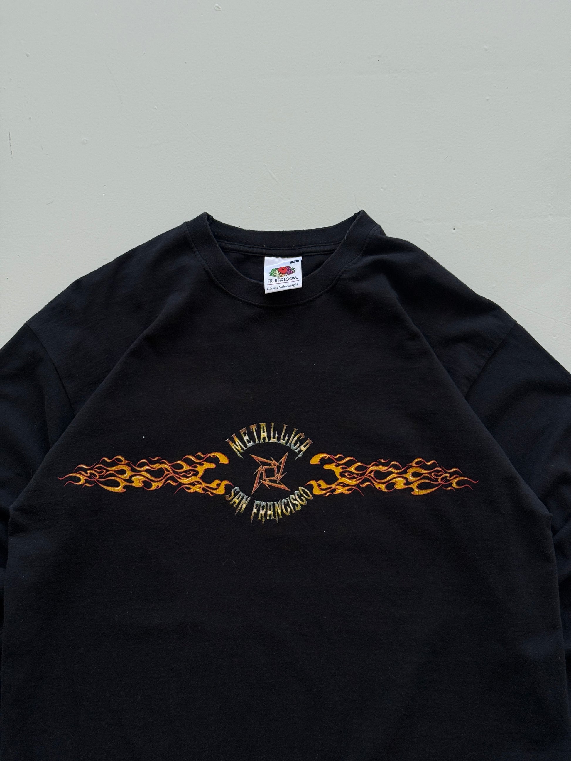 Black Metallica 00's Vintage Long Sleeve Graphic Band T-Shirt - Medium