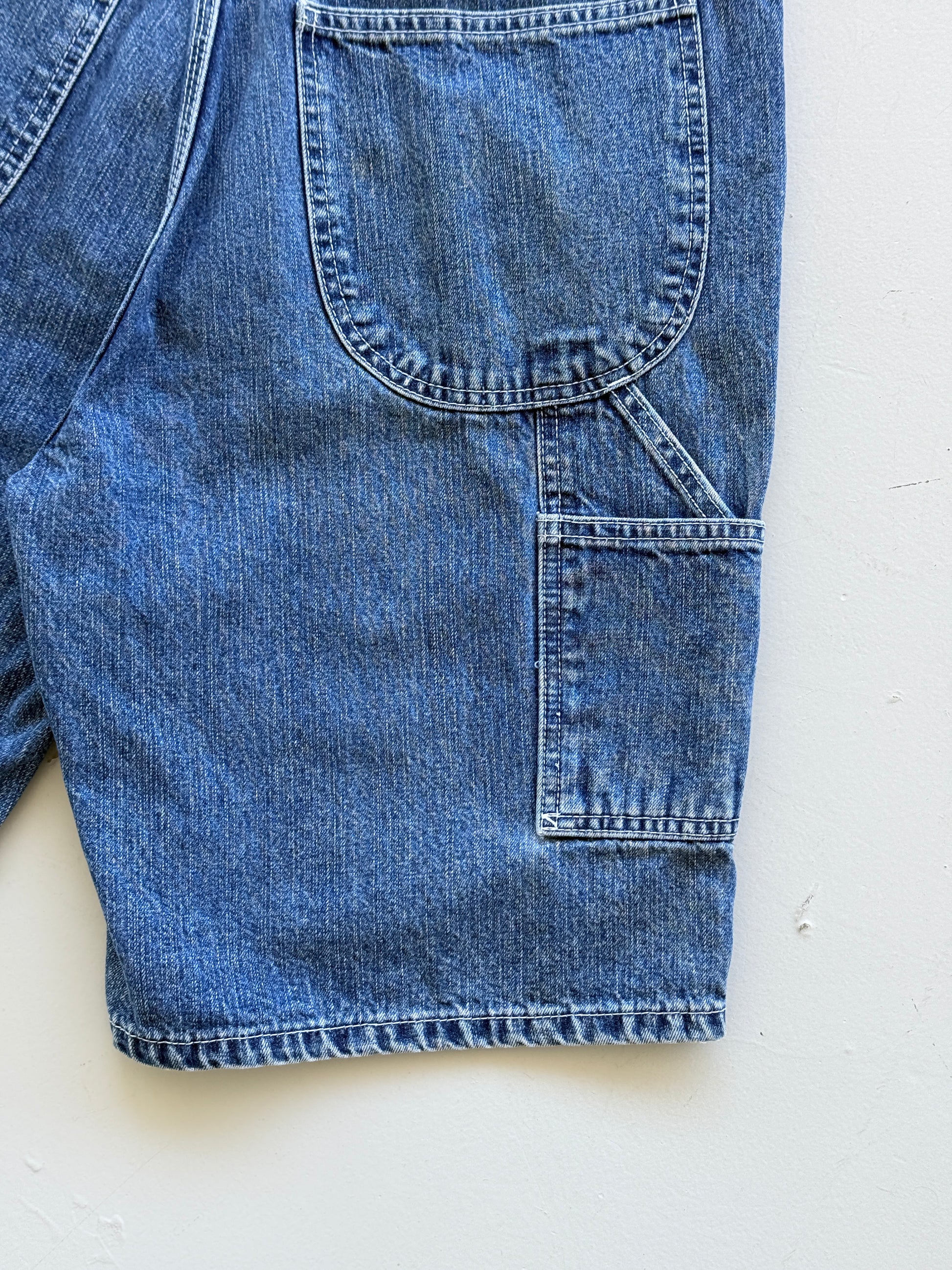 Mid Blue Sonoma 00's Vintage Baggy Carpenter Denim Shorts - W32 x L9