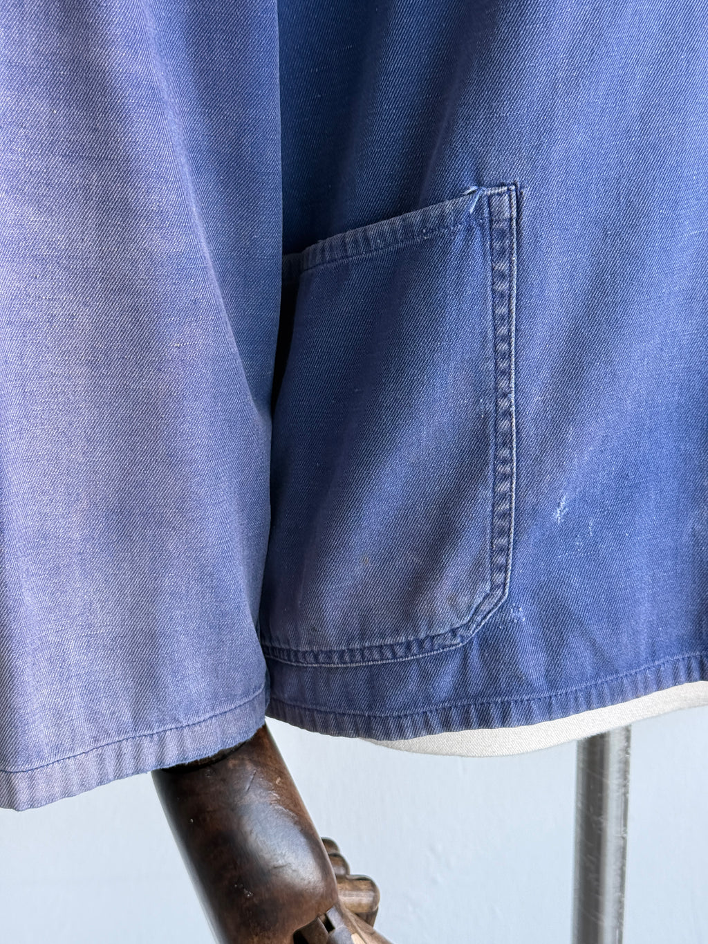 Faded Blue 1950/60's French Vintage Workwear Chore Jacket CH481 - Small
