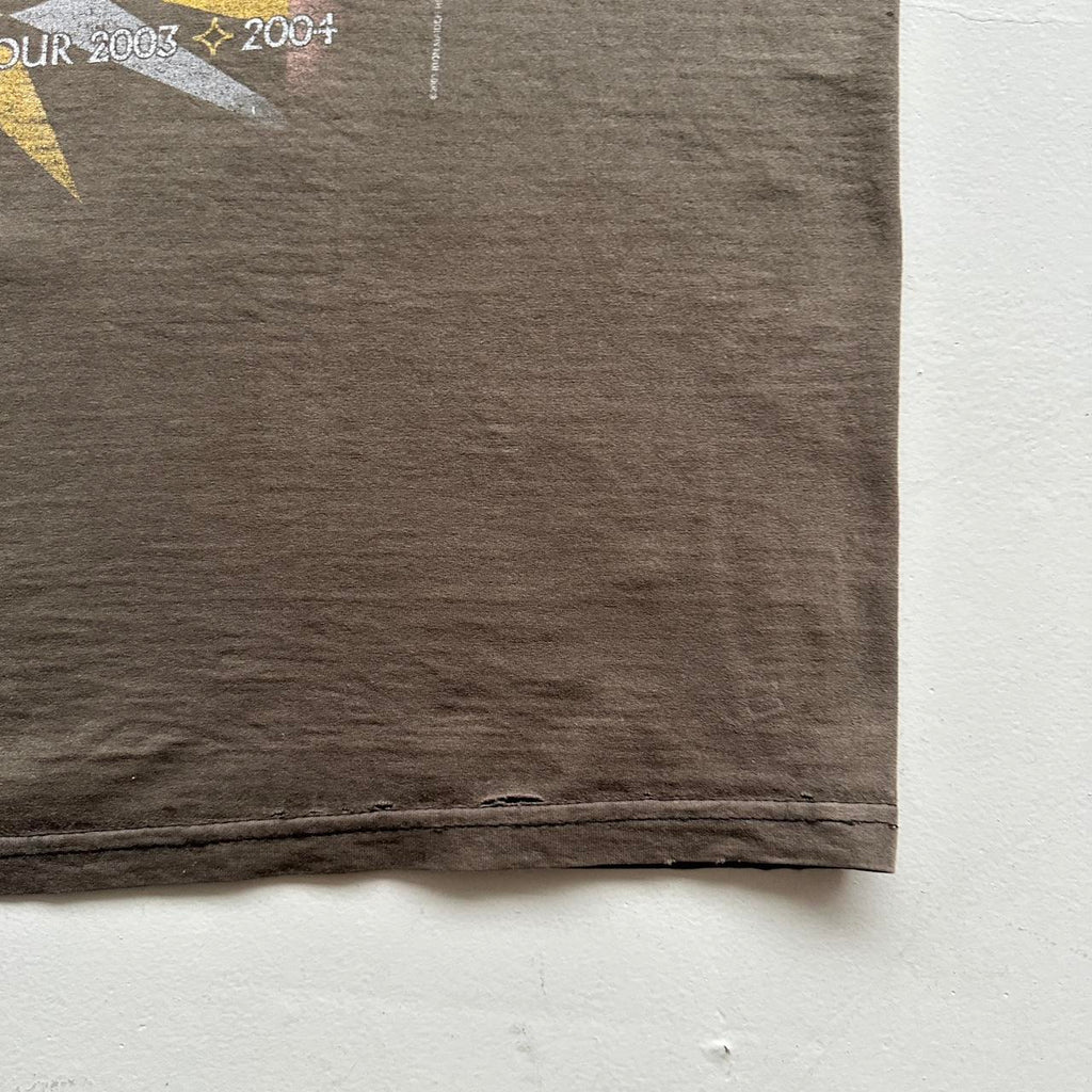 Faded Grey Iron Maiden 2004 Vintage Graphic Hand-cut Band Tshirt Vest - Large