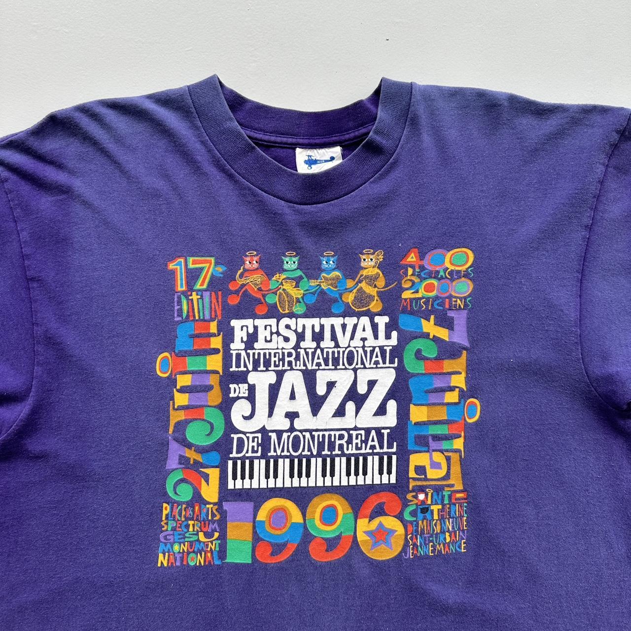 Purple Faded Montreal Jazz Festival Vintage 90's Graphic T-shirt - XL