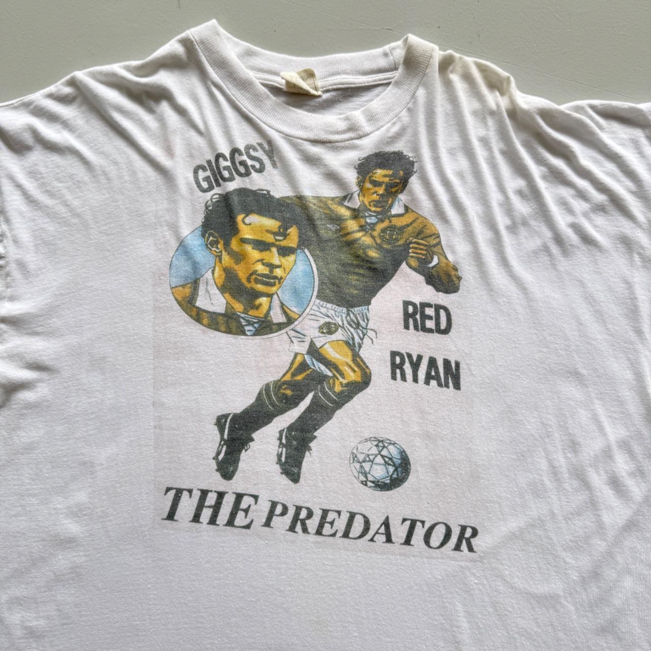 White Ryan Giggs 90s Vintage Manchester United Graphic T-Shirt - XXL