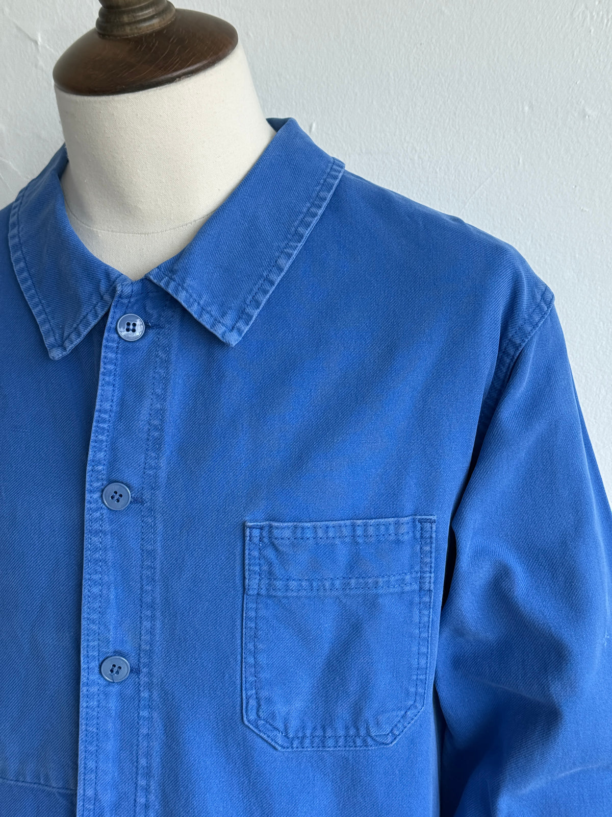 Blue French 1960s Vintage Workwear Chore Jacket CH507 - Medium