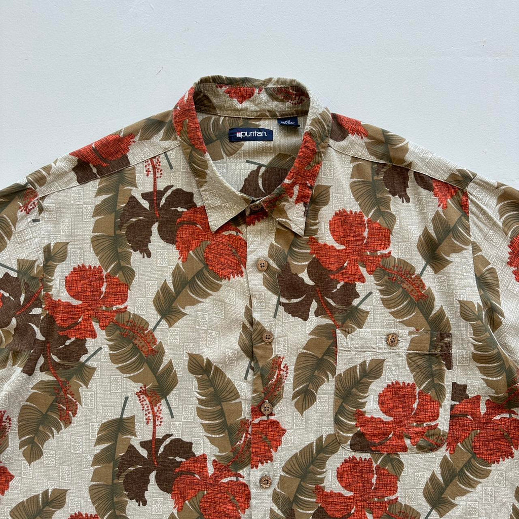 Hawaiin Cotton Summer 90s Vintage Shirt - 2XL