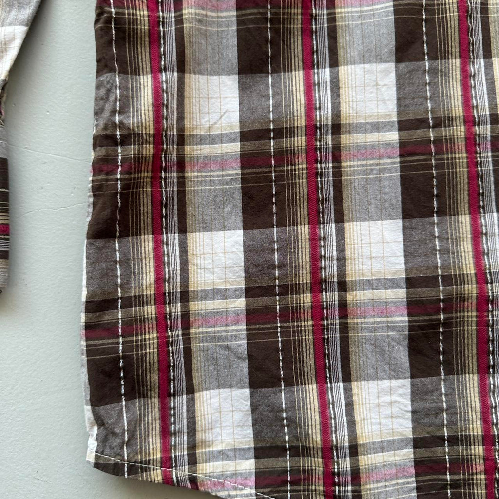 Wrangler Brown Patterned Western Vintage Shirt - XL