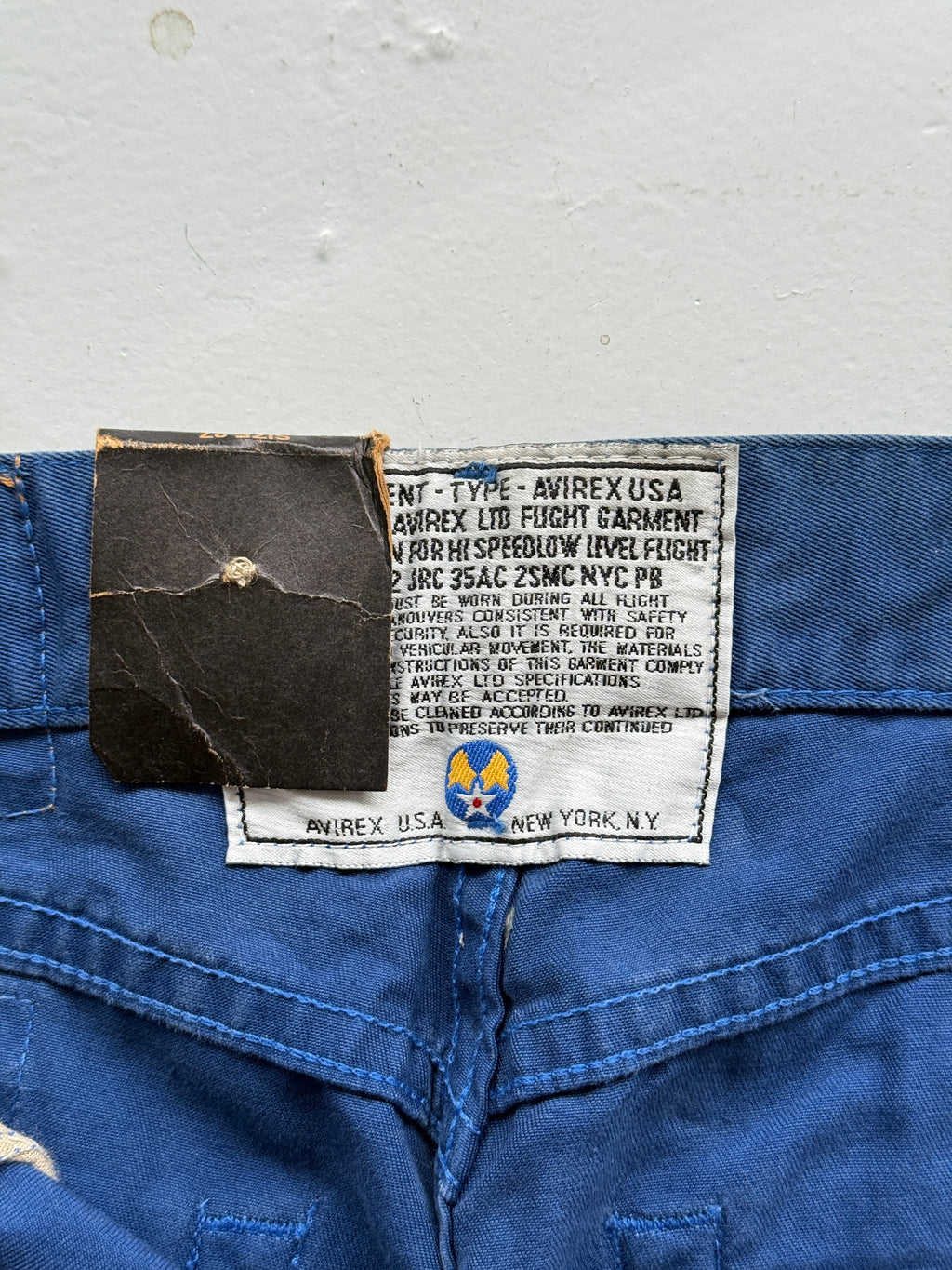 Blue Avirex Deadstock 00's Vintage High Waisted Jeans - W27 x L31.5