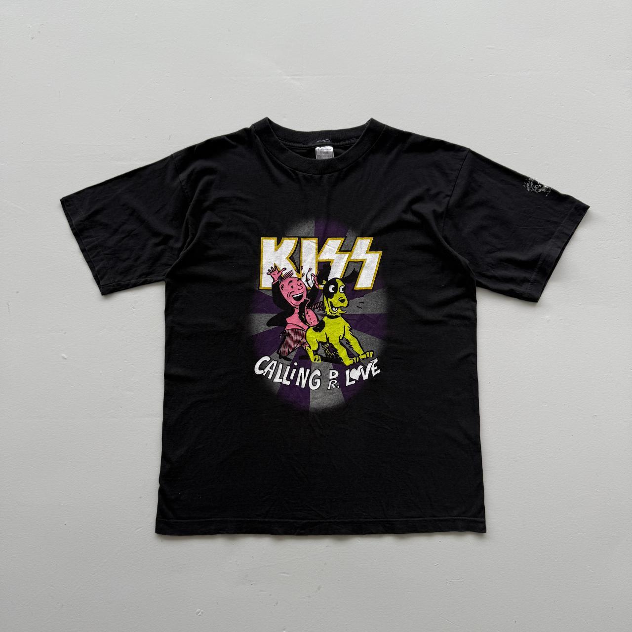 Black Rare 1994 Kiss Calling Dr Love Vintage 90's T-shirt - XL