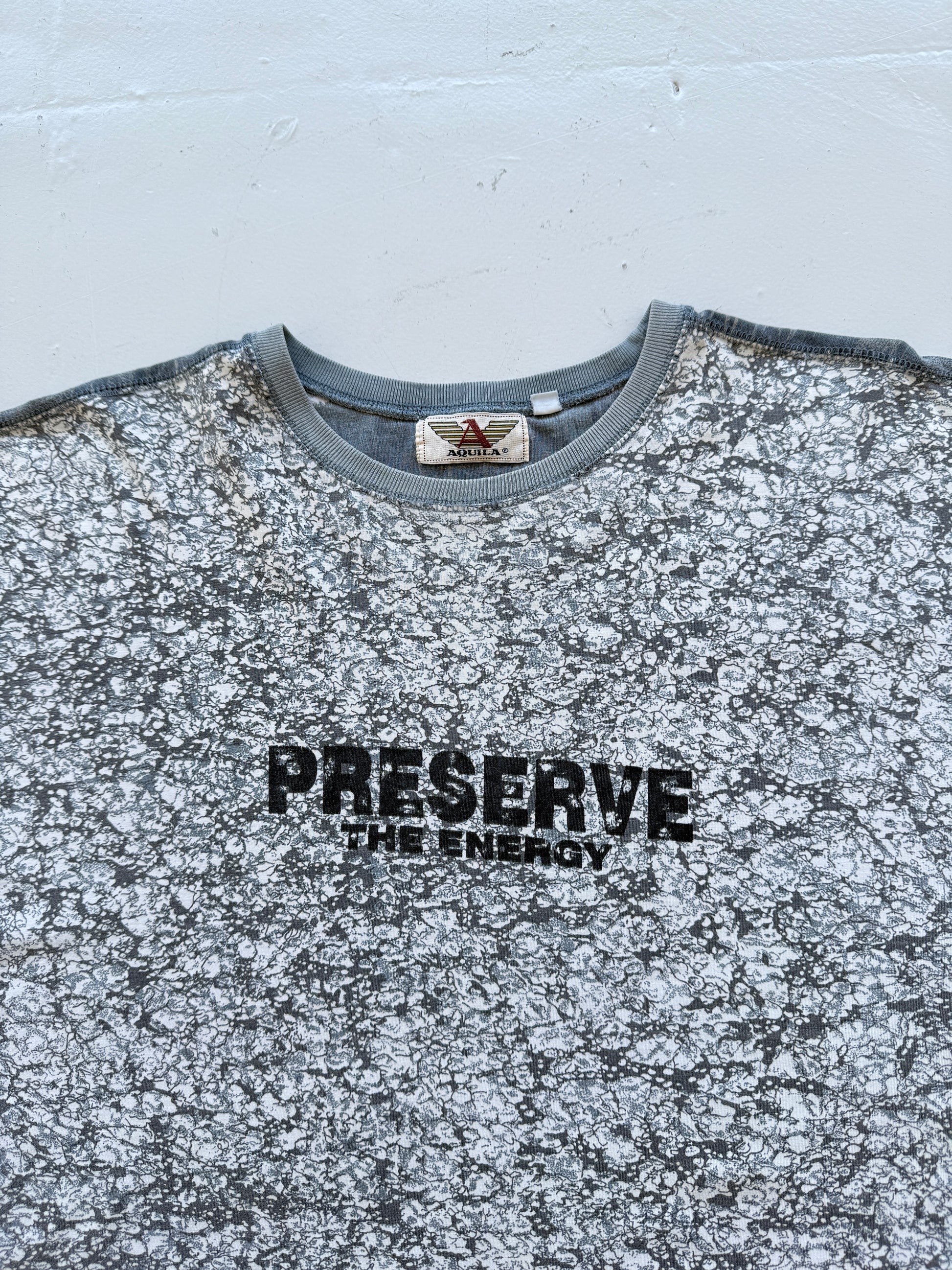 Grey Preserve the Energy 90's Vintage Rave Graphic T-Shirt - XXL