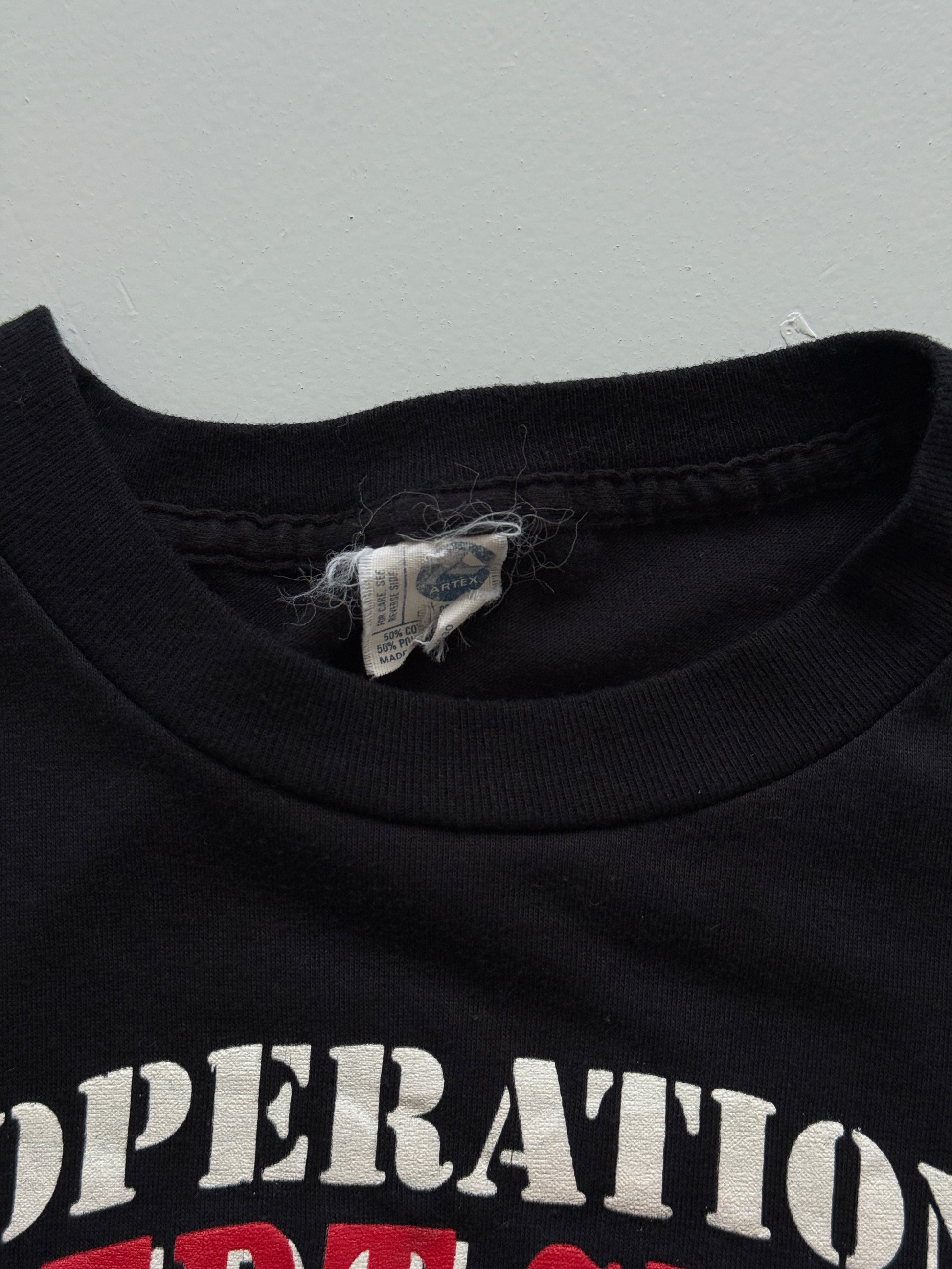 Black Operation Desert Shield 90's Vintage Single Stitch Graphic T-Shirt - Small