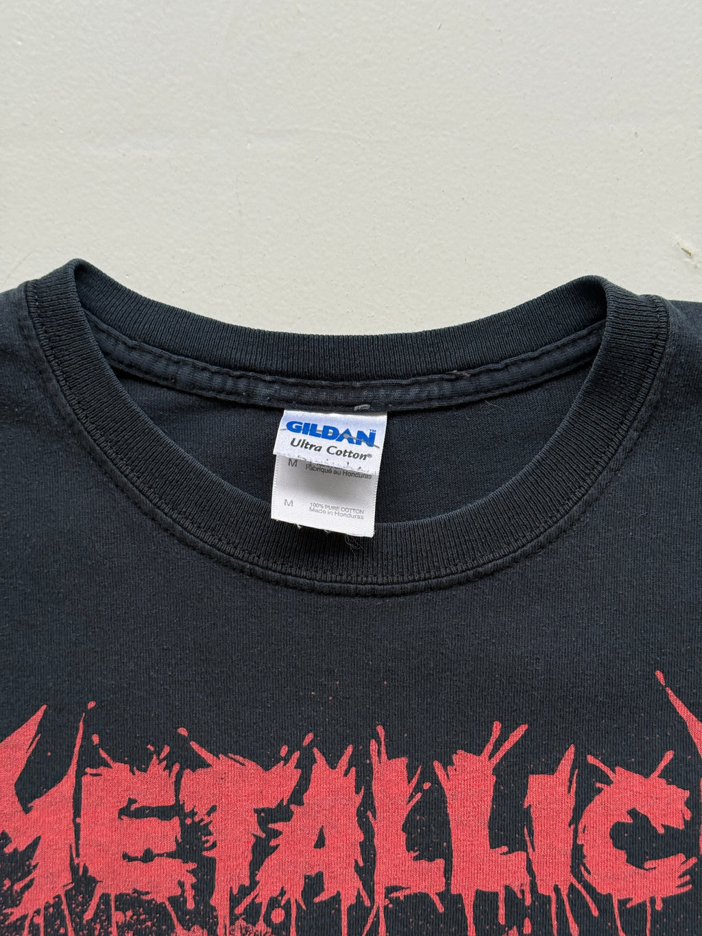 Black Metallica Bologna 2008 Vintage Band Graphic T-Shirt - Medium