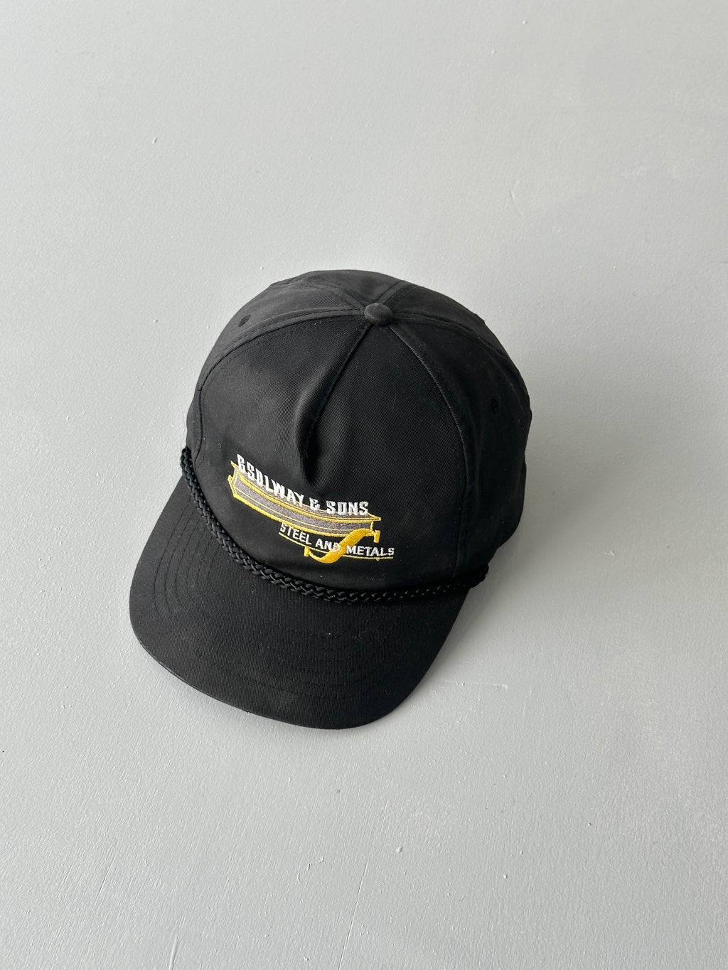 Black Steel and Metal 90's Vintage SnapBack Trucker Cap