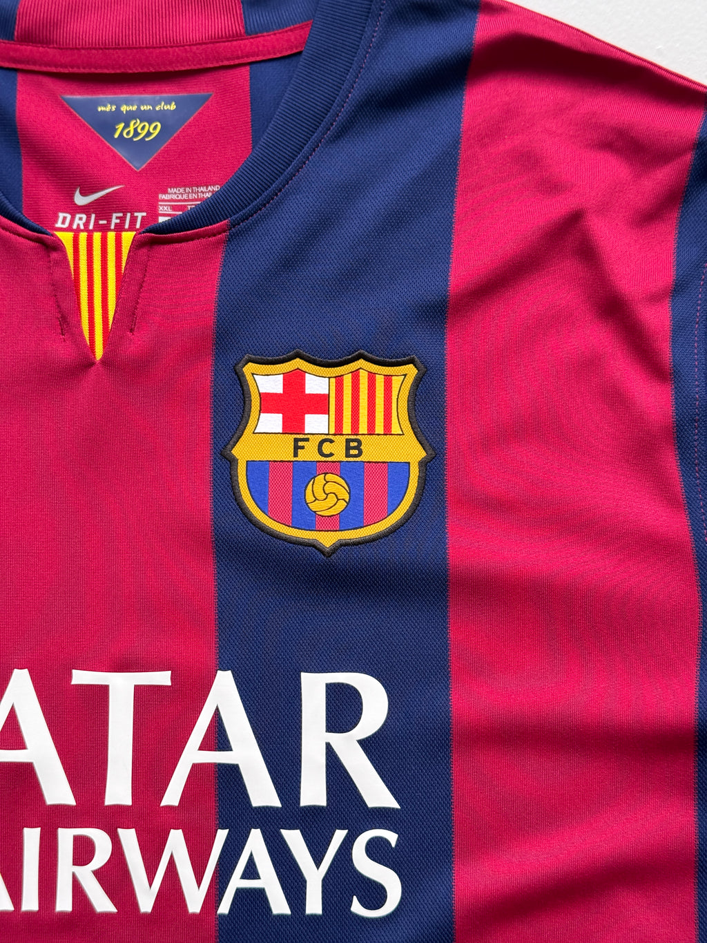 Nike FC Barcelona Qatar Airways 2014 Home Football Shirt - 2XL