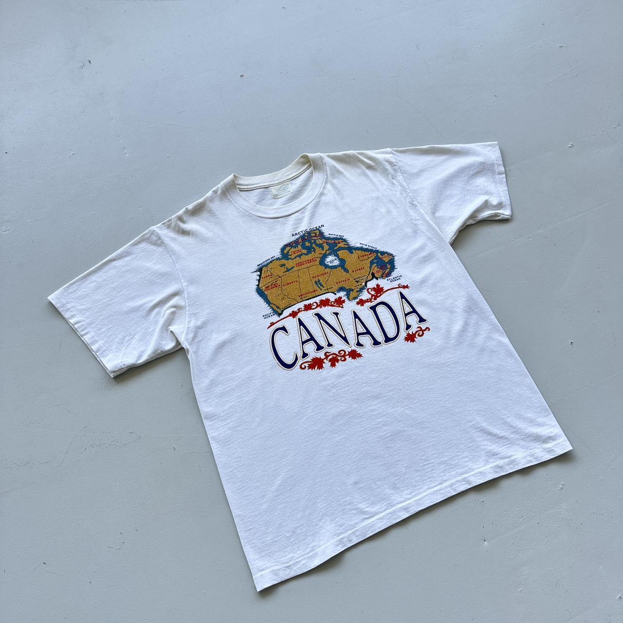 White Canada Tourist Vintage 90's T-shirt - XL
