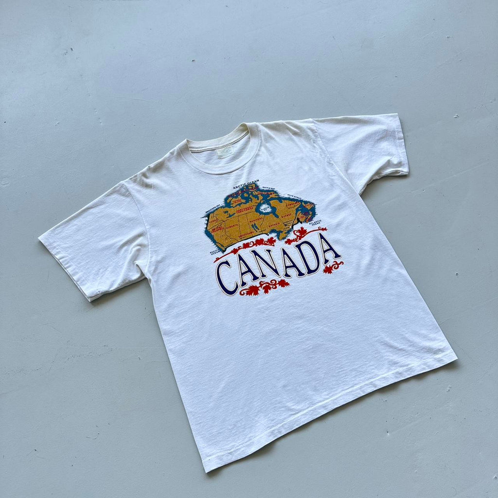 White Canada Tourist Vintage 90's T-shirt - XL