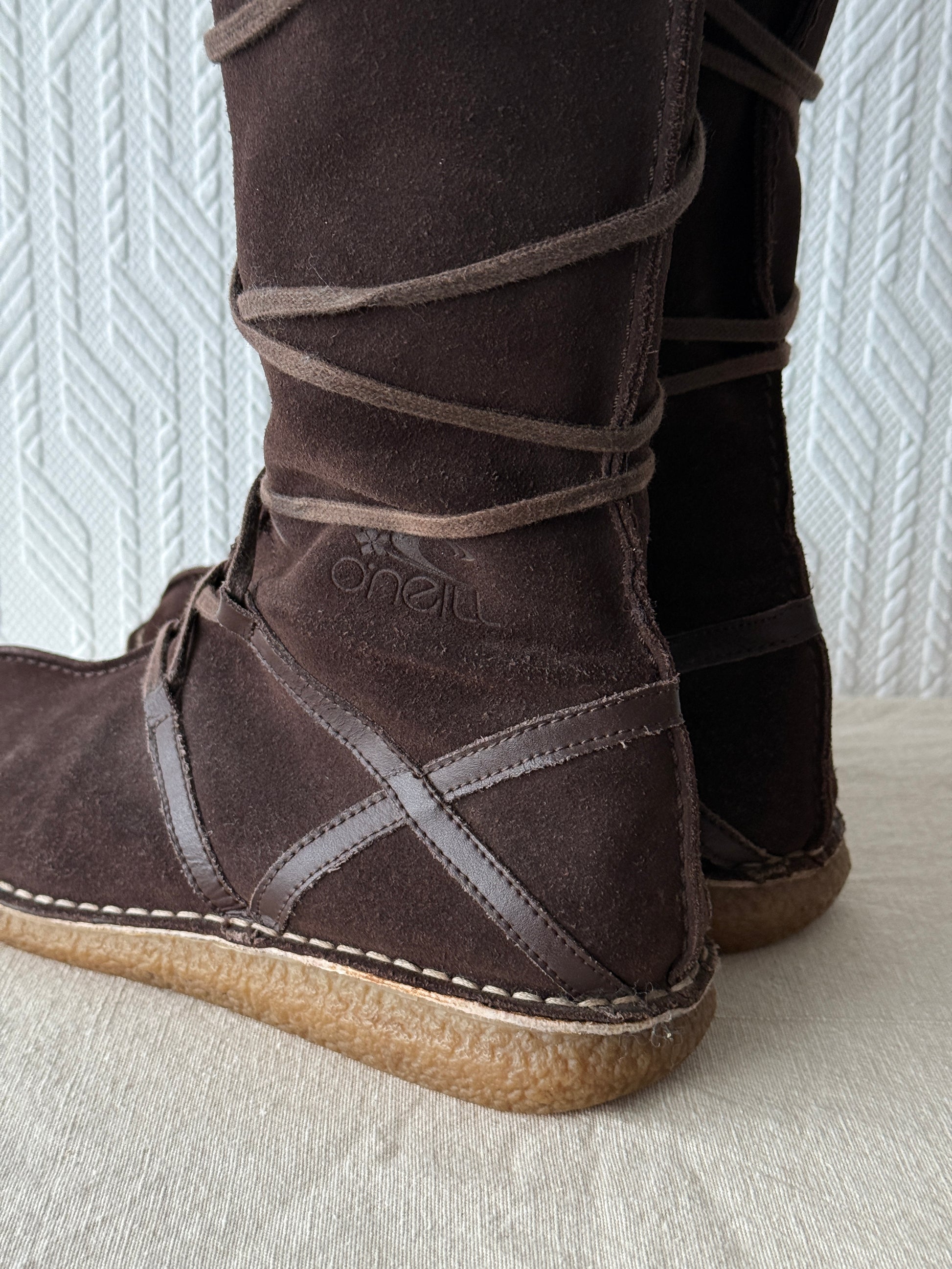 Brown O'Neill Y2K Vintage Suede Boots - UK 6